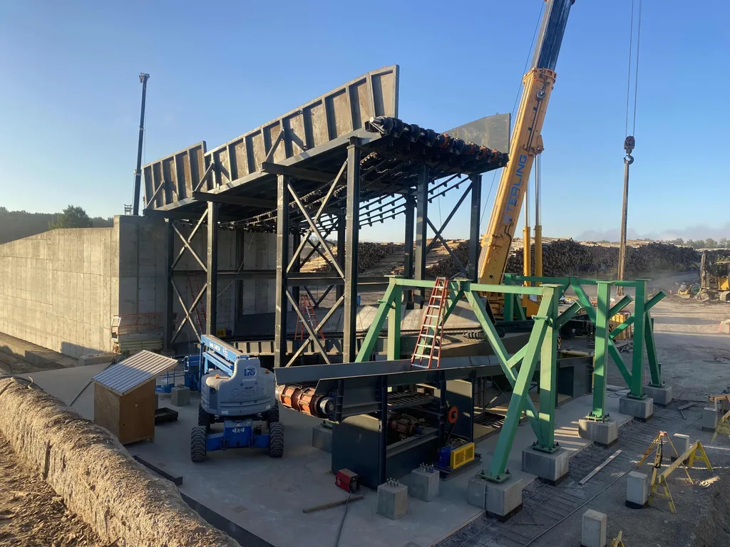 Chip Plant, steel to concrete