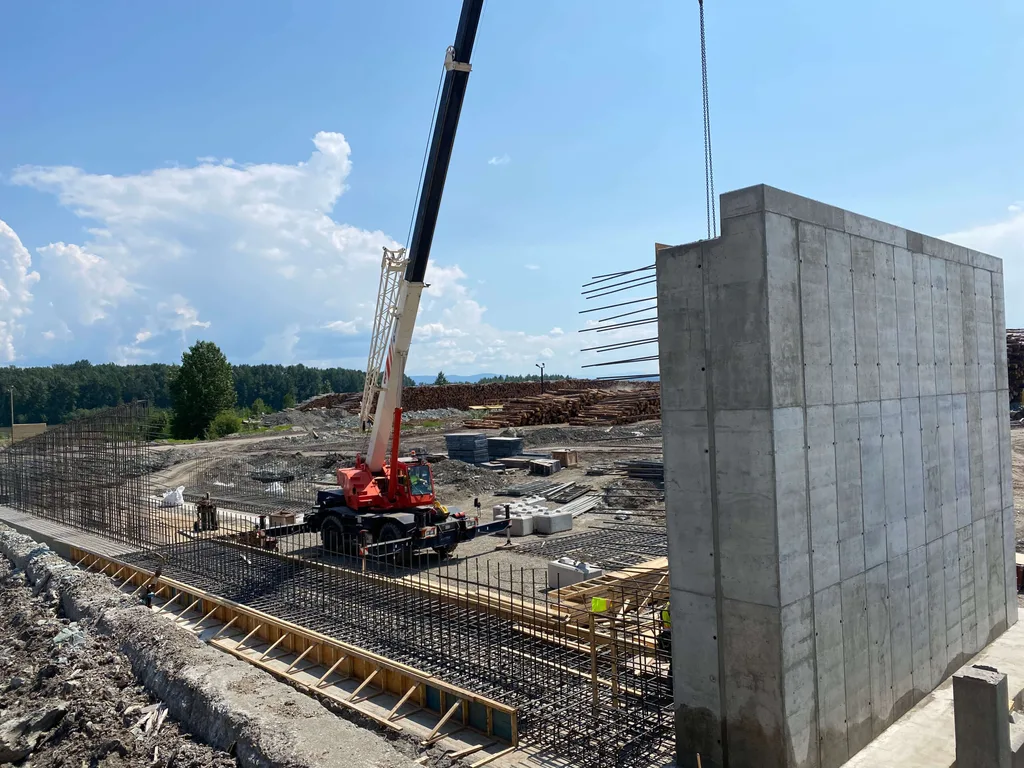 Chip Plant, crane concrete and rebar