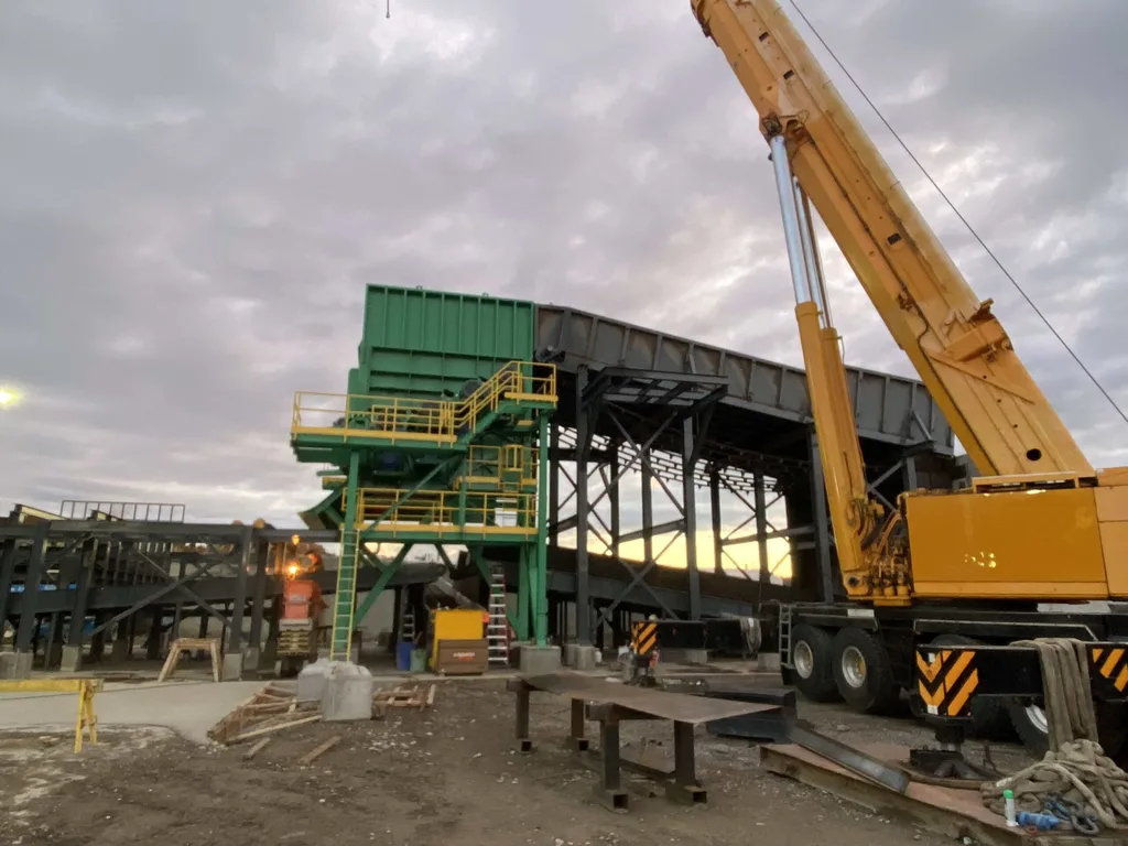 Chip Plant, steel and crane